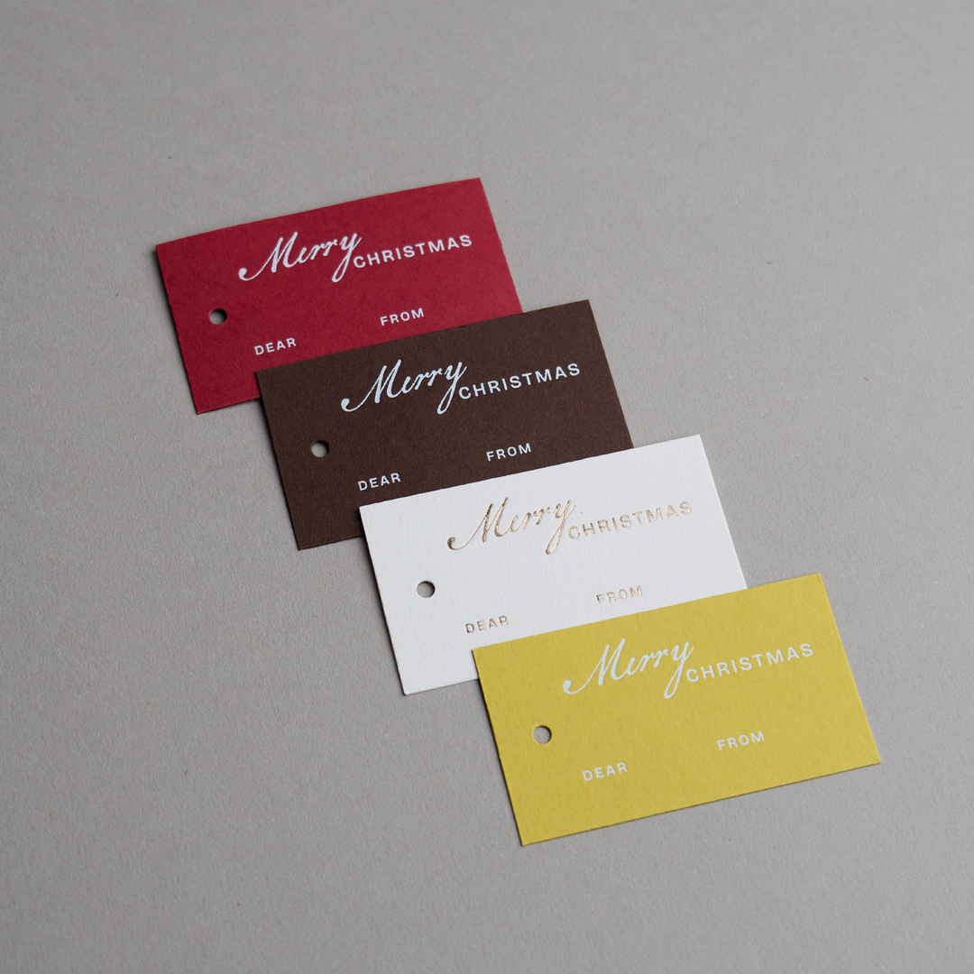 Gift Tag Merry Christmas Feliz