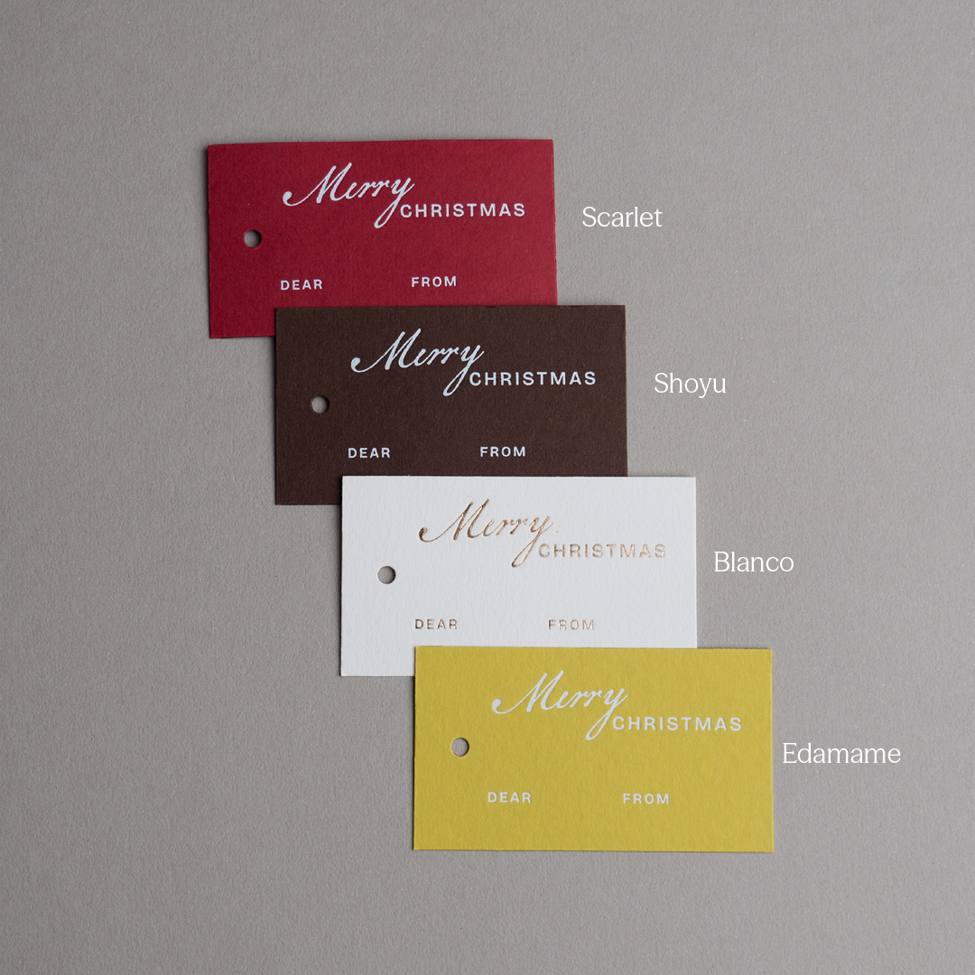 Gift Tag Merry Christmas Feliz