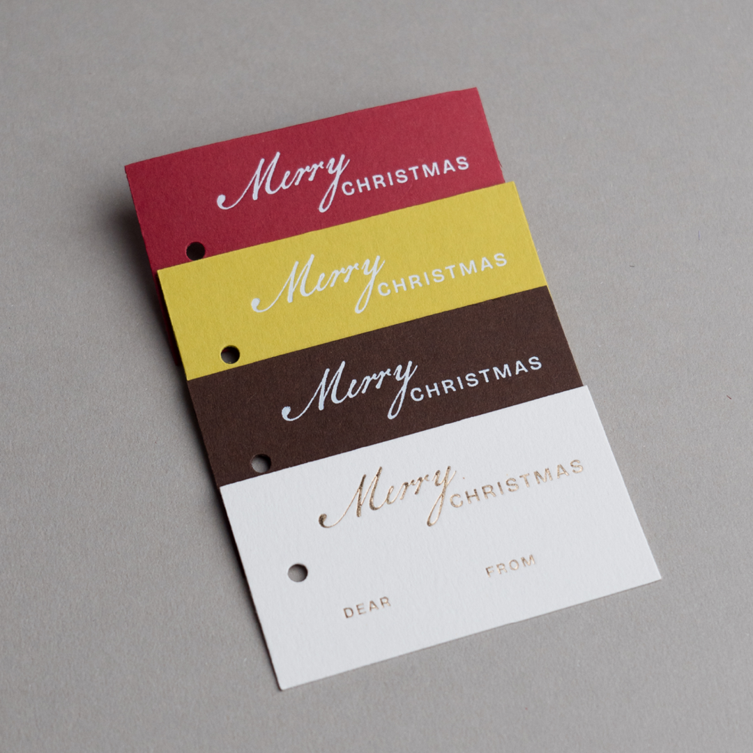 Gift Tag Merry Christmas Feliz