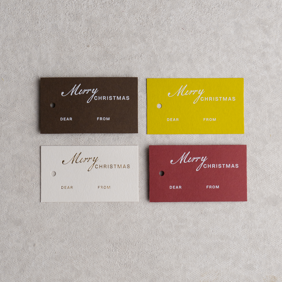 Gift Tag Merry Christmas Feliz