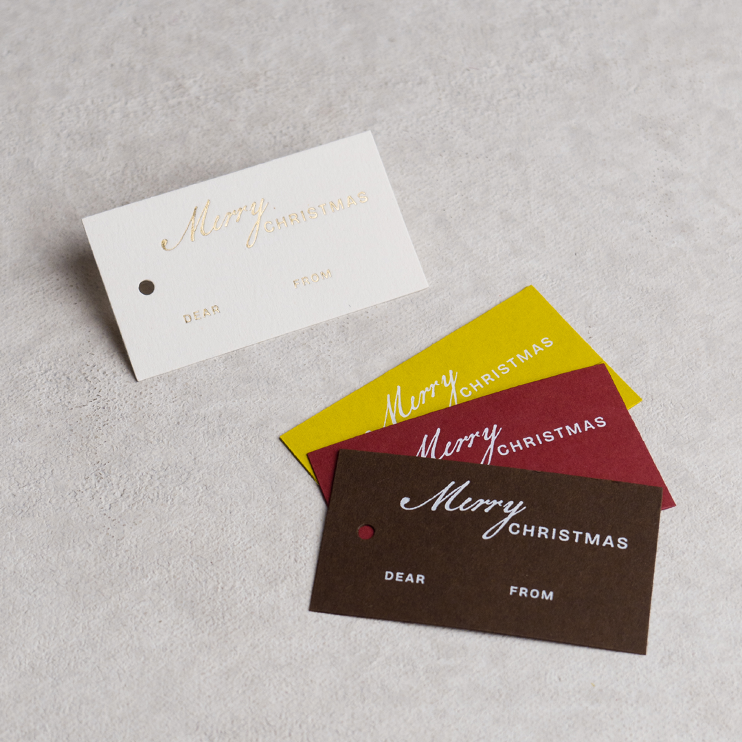 Gift Tag Merry Christmas Feliz